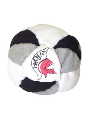 🔥World Footbag Trojan Hacky Sack Black/White/Gray BNWT🔥